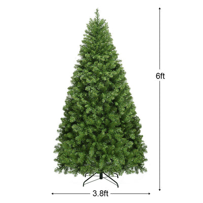 6 / 7 Feet Artificial PVC Christmas Tree with LED Lights and Stand