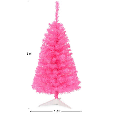 3 Feet Unlit Artificial Christmas Halloween Mini Tree with Plastic Stand