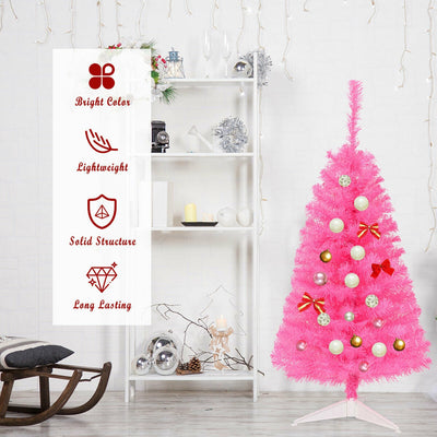 3 Feet Unlit Artificial Christmas Halloween Mini Tree with Plastic Stand