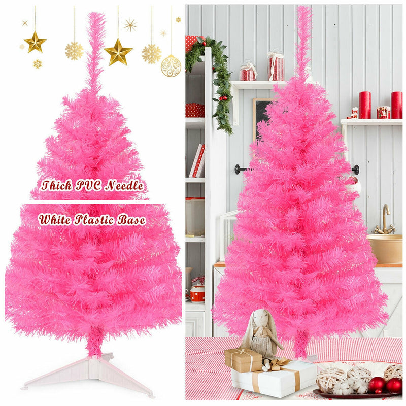 3 Feet Unlit Artificial Christmas Halloween Mini Tree with Plastic Stand