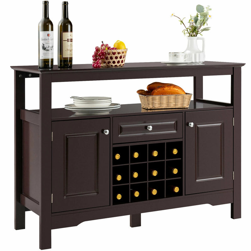 Elegant Classical Multifunctional Wooden Wine Cabinet