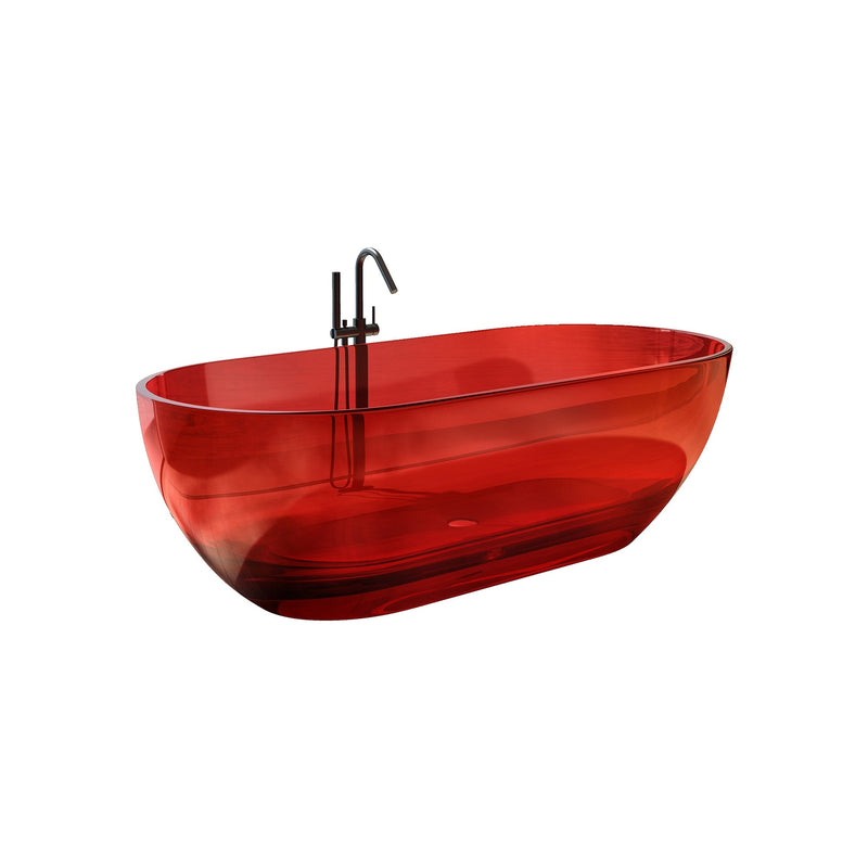 69inch Solid Surface Stone Resin Stand Alone Freestanding Soaking Bathtub