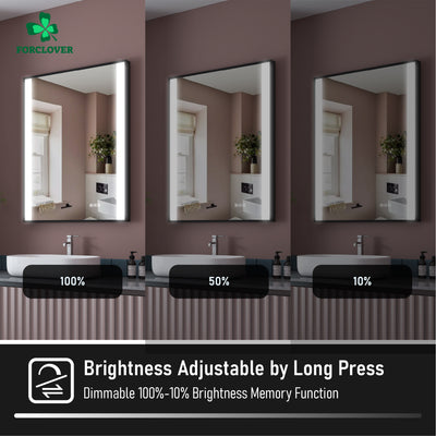 28 in. x 36 in. LED Light Bathroom Mirror with Anti-Fog Function