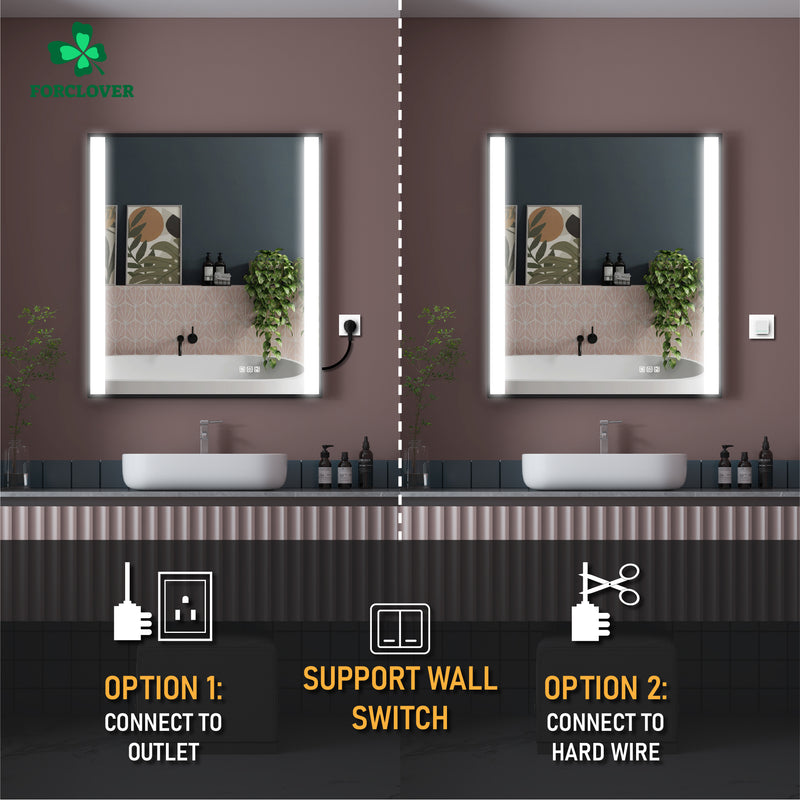 32 in. x 36 in. LED Light Bathroom Mirror with Anti-Fog Function