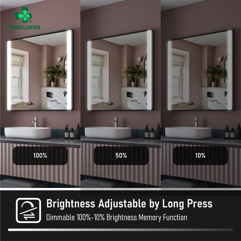 36 in. x 36 in. LED Light Bathroom Mirror with Anti-Fog Function