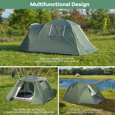 4-6 Person Camping Tent with Front Porch