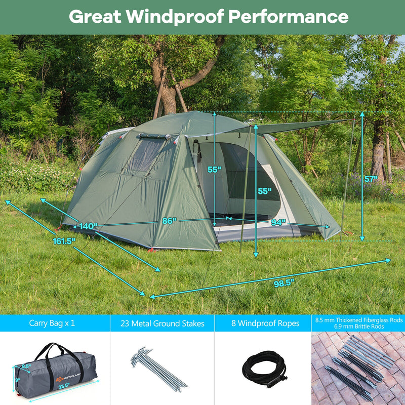 4-6 Person Camping Tent with Front Porch