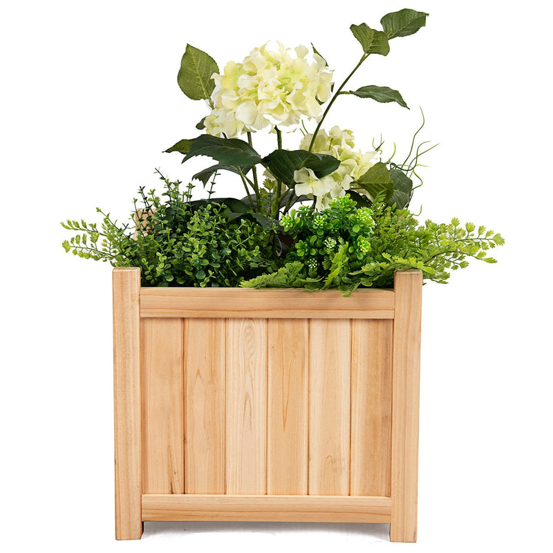 Patio Lawn Folding Garden Square Wood Flower Planter Box