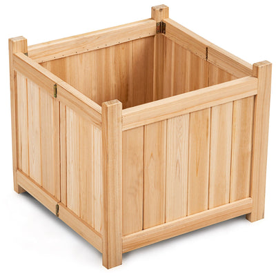 Patio Lawn Folding Garden Square Wood Flower Planter Box