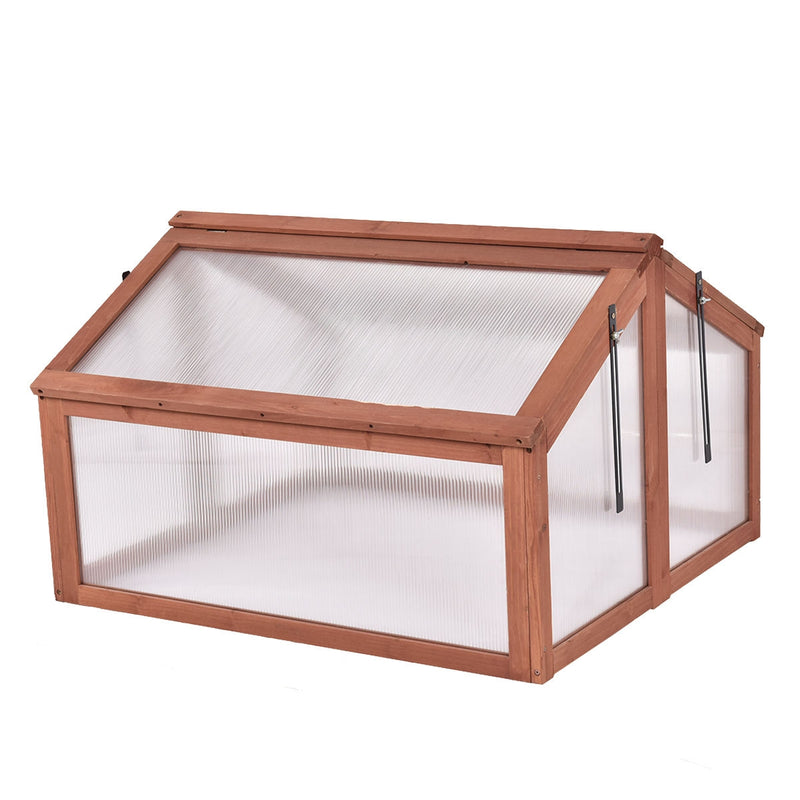 Double Box Garden Wooden Greenhouse