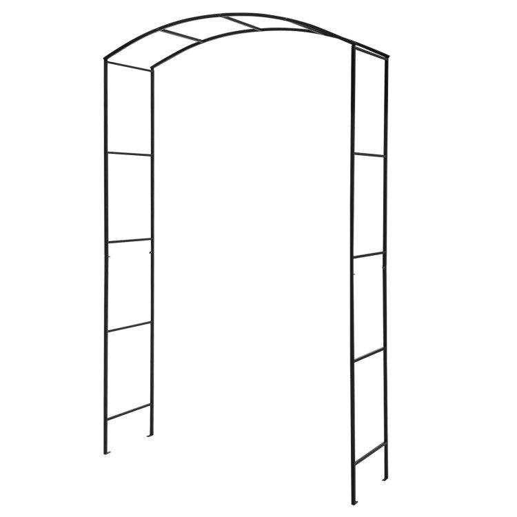 Garden Arch Arbor Trellis with Gate Patio Plant Stand Archway