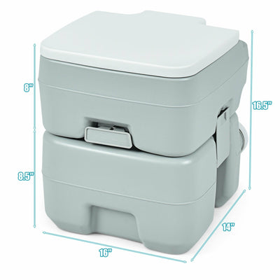 5.3 Gallon 20 L Portable Potty Commode for RV Camping Indoor Outdoor