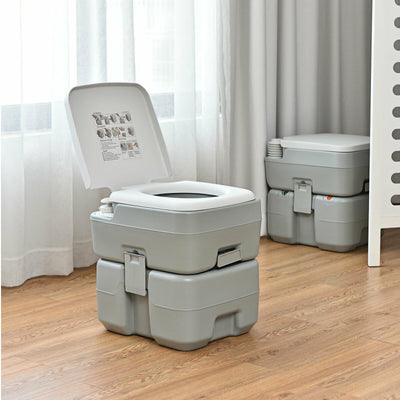 5.3 Gallon 20 L Portable Potty Commode for RV Camping Indoor Outdoor