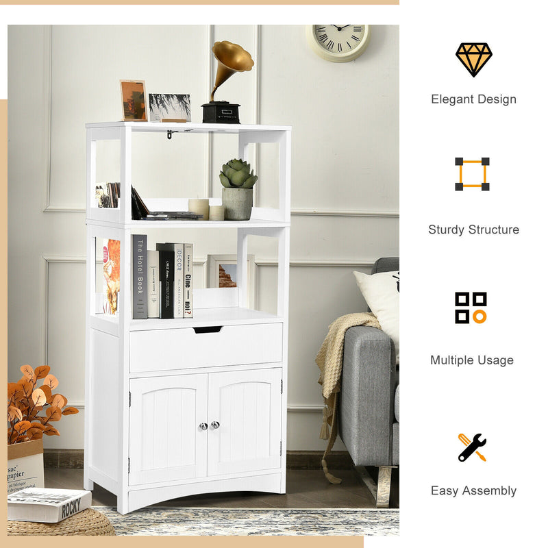 Bathroom Storage Cabinet with Drawer and Shelf Floor Cabinet