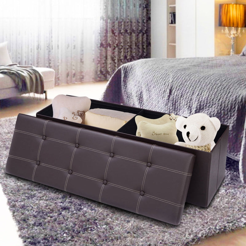 45" Large Folding Ottoman Storage Seat