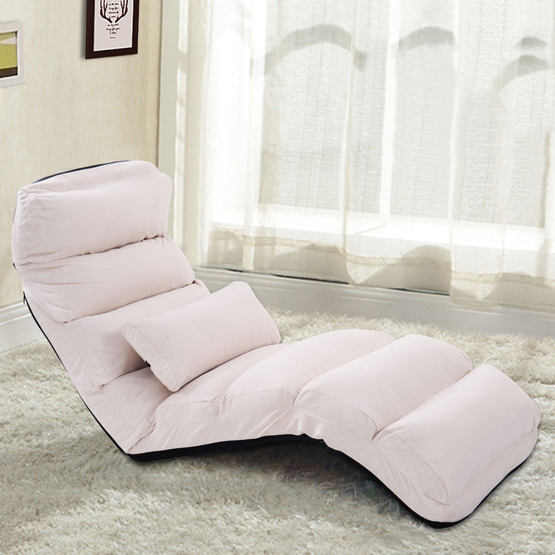 Folding Lazy Sofa Couch with Pillow