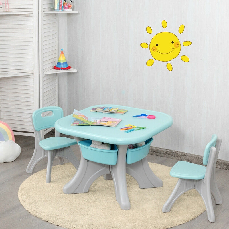 Children Kids Activity Table and Chair Set Play Furniture with Storage