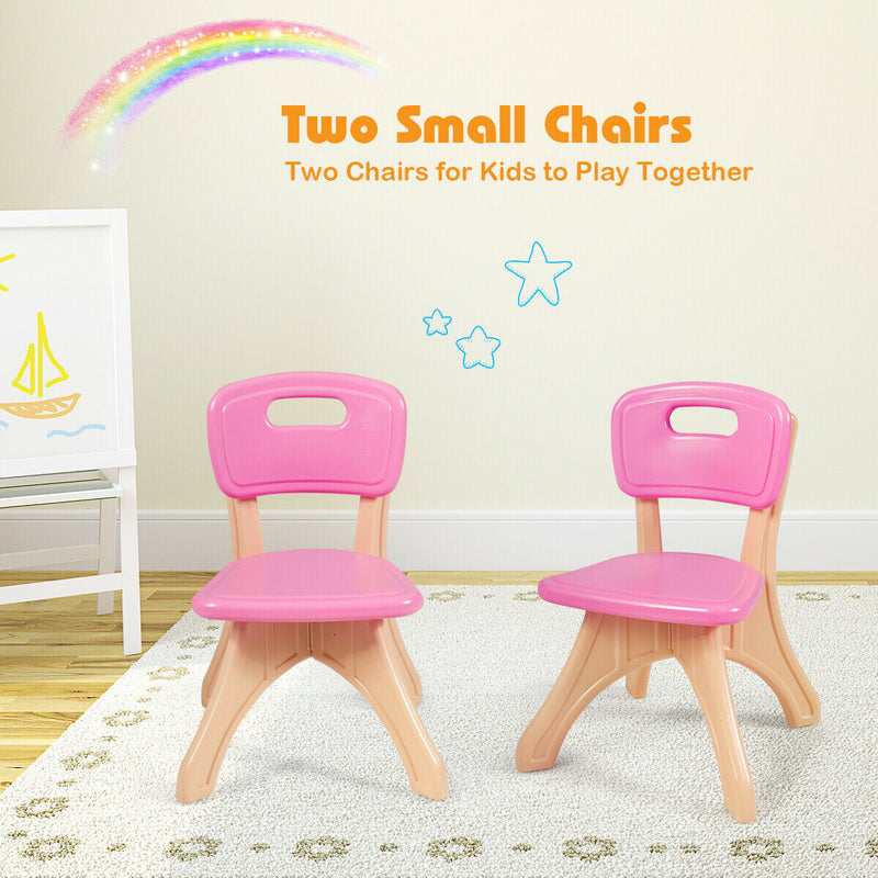 In/Outdoor 3-Piece Plastic Children Play Table and Chair Set