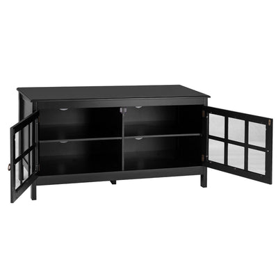 50" TV Stand with 4 Shelves and 2 Tempered Glass Doors