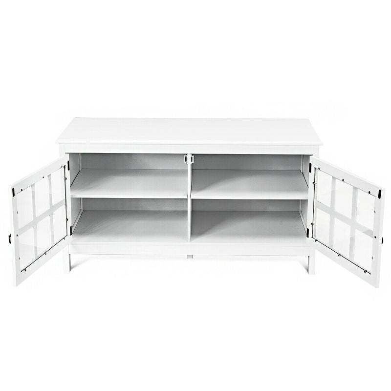 50" TV Stand with 4 Shelves and 2 Tempered Glass Doors