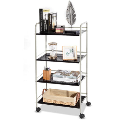 4-Tier Metal Rolling Storage Rack Bathroom Cart