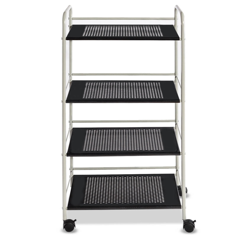 4-Tier Metal Rolling Storage Rack Bathroom Cart