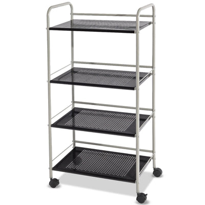 4-Tier Metal Rolling Storage Rack Bathroom Cart