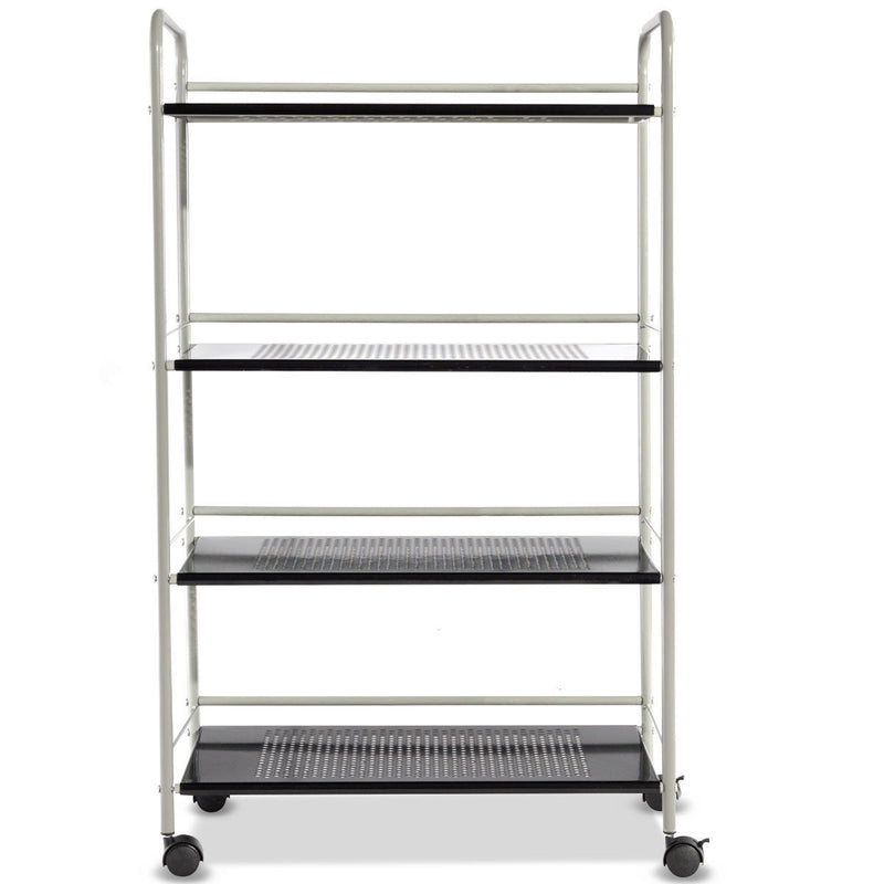 4-Tier Metal Rolling Storage Rack Bathroom Kitchen Cart