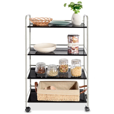 4-Tier Metal Rolling Storage Rack Bathroom Kitchen Cart