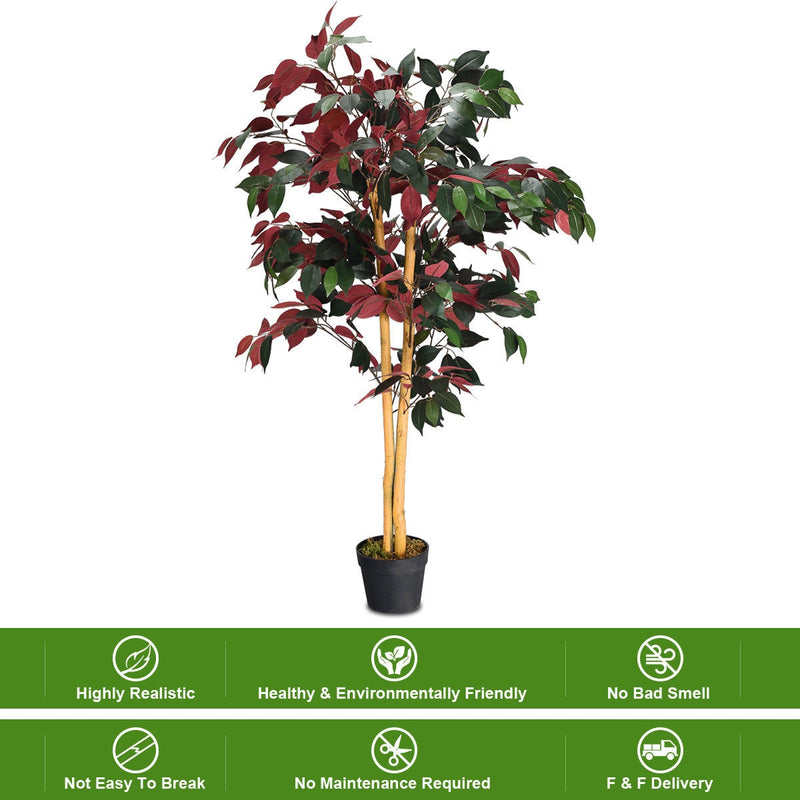 4-Feet Artificial Capensia Bush Indoor-Outdoor Leaves