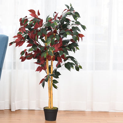 4-Feet Artificial Capensia Bush Indoor-Outdoor Leaves