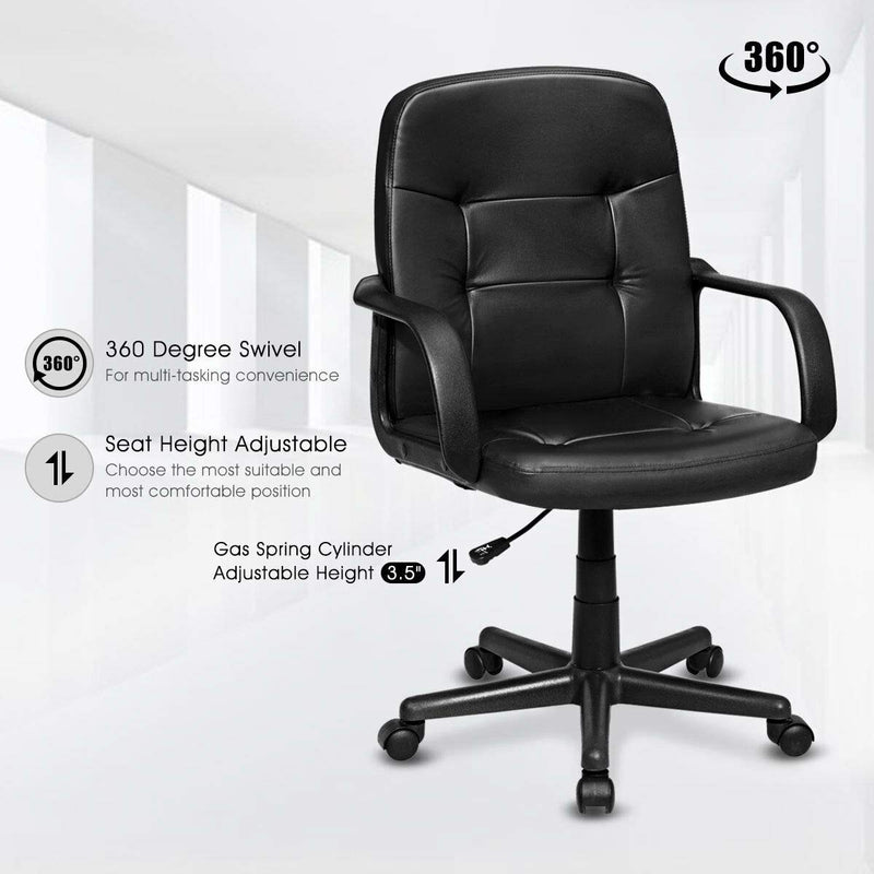 Ergonomic Mid-back Executive Office Chair Swivel Computer Chair