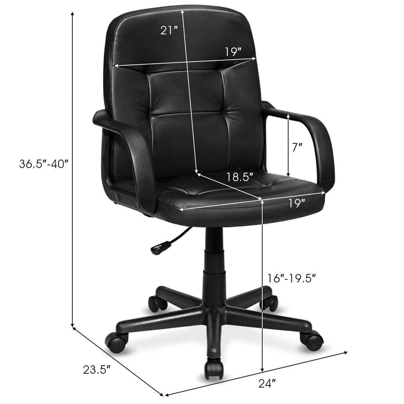 Ergonomic Mid-back Executive Office Chair Swivel Computer Chair