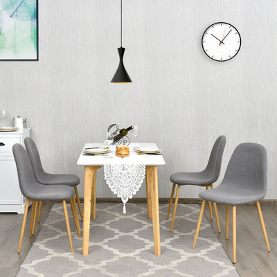 Set of 4 Gray Accent Dining Chairs