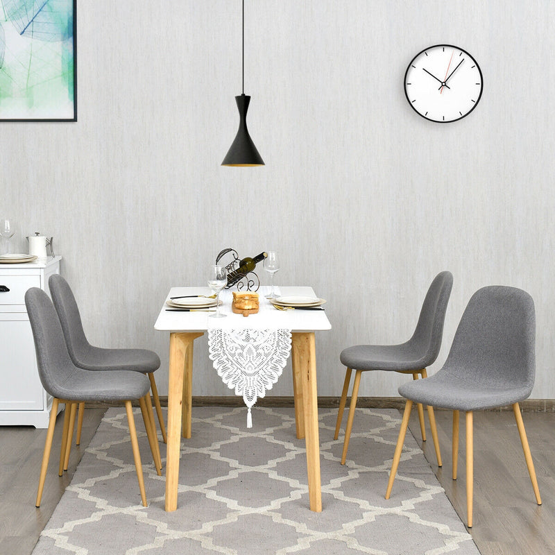 Set of 4 Gray Accent Dining Chairs