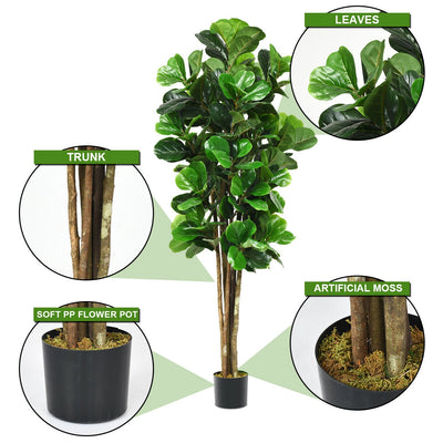 6 Ft Artificial Indoor-Outdoor Home Decorative Planter