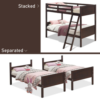 Wooden Bunk Beds Convertable 2 Individual Beds