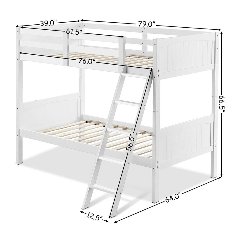 Wooden Bunk Beds Convertable 2 Individual Beds