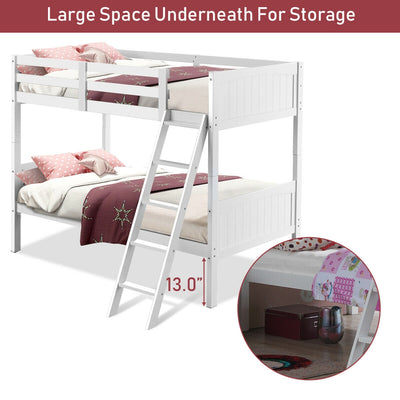 Wooden Bunk Beds Convertable 2 Individual Beds