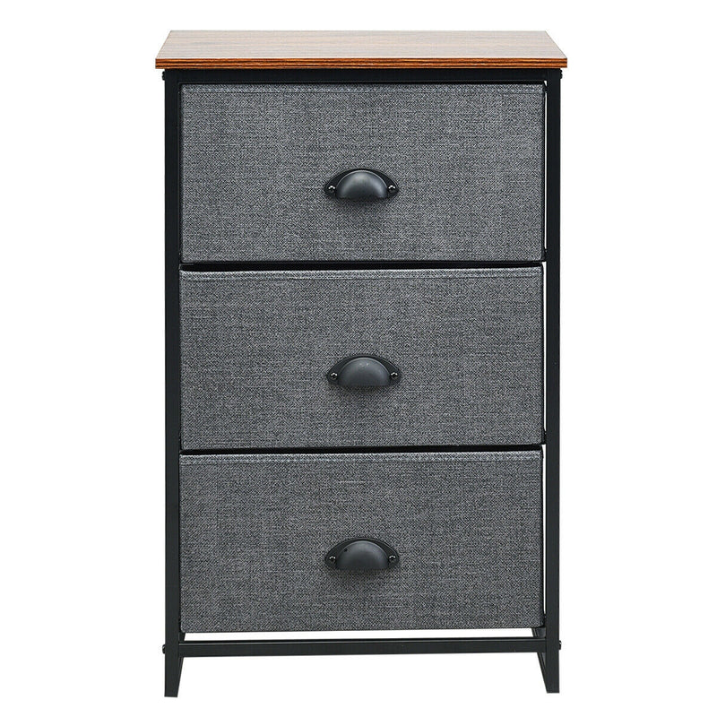 3-Drawer Removeable Rectangular Nightstand