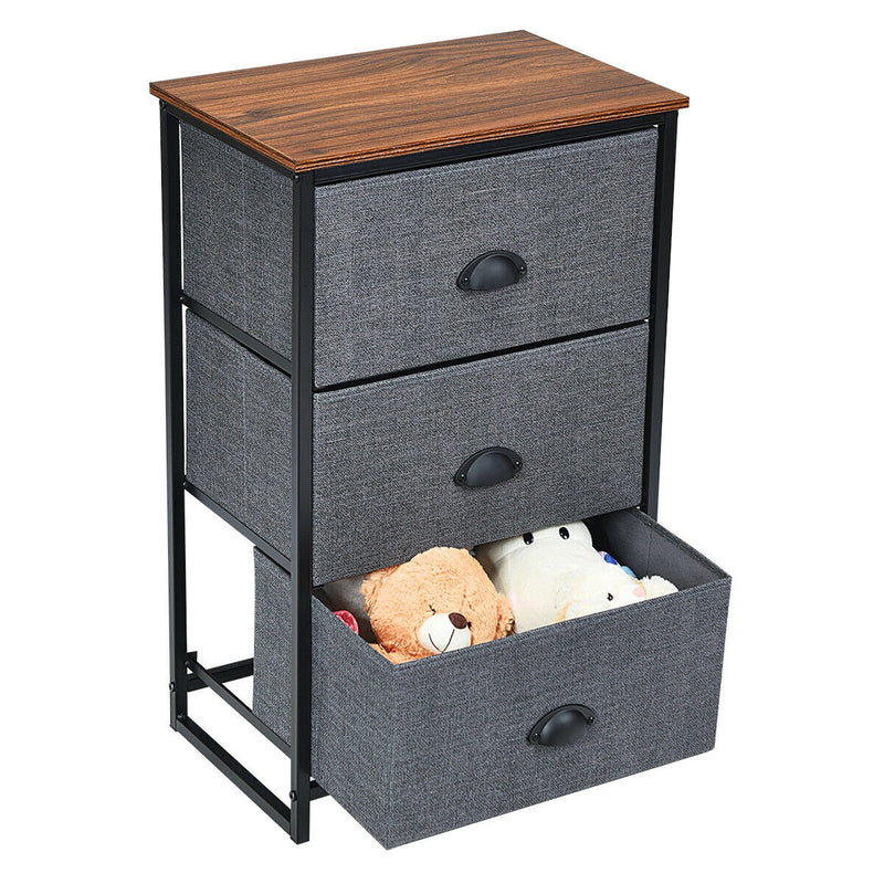 3-Drawer Removeable Rectangular Nightstand