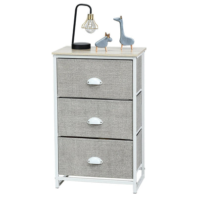 3-Drawer Removeable Rectangular Nightstand