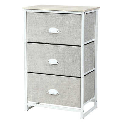 3-Drawer Removeable Rectangular Nightstand