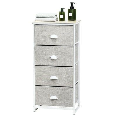 Metal Frame Chest Storage Bedside Table with 4 Removable Drawers