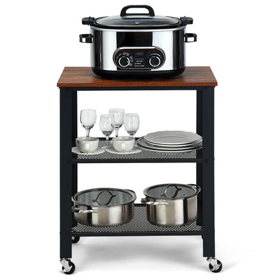 3-Tier Kitchen Utility Cart with Rolling Casters