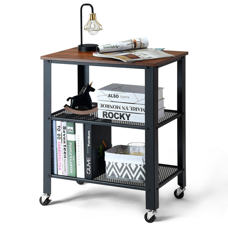 3-Tier Kitchen Utility Cart with Rolling Casters