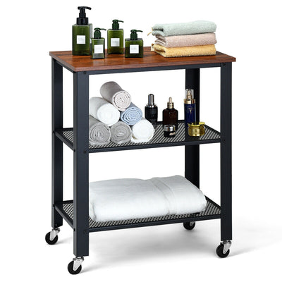 3-Tier Kitchen Utility Cart with Rolling Casters