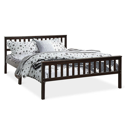 Wood Bed Frame Support Platform with Headboard and Footboard