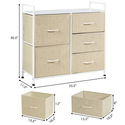 5 Dorm Room Unit Side Drawers Storage