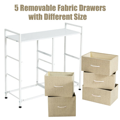 5 Dorm Room Unit Side Drawers Storage